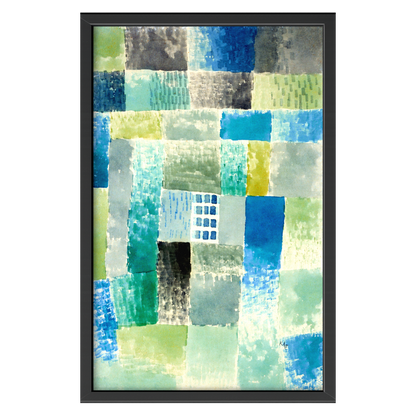Recarga vertical Larga Switch in Art impressa abstracto "Armonía en azul y verde"