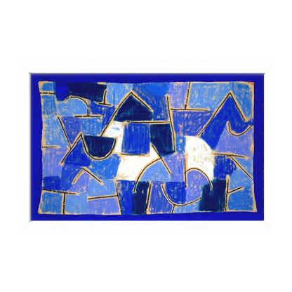 Recarga horizontal Larga Switch in Art impressa abstracto "Sinfonía del Horizonte Azul"