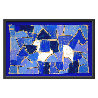 Recarga horizontal Larga Switch in Art impressa abstracto "Sinfonía del Horizonte Azul"