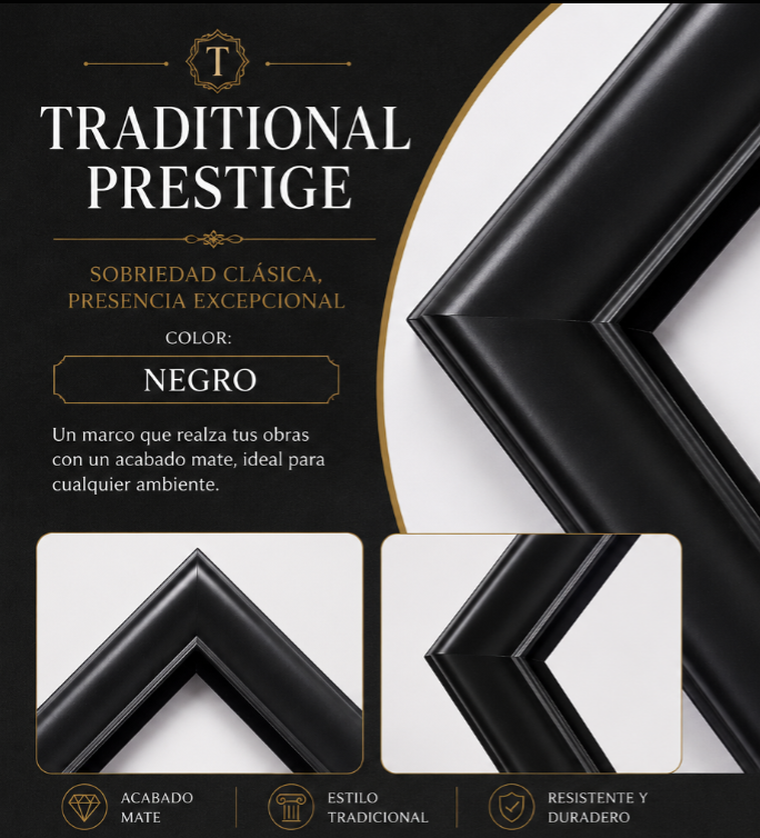 Marco Prestige Colección Traditional NEGRO TRA-39