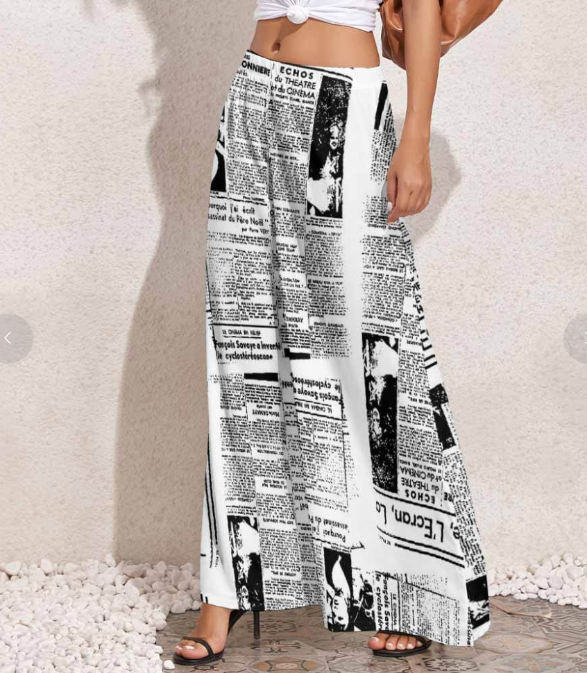 Pantalones personalizados de pierna ancha para mujer