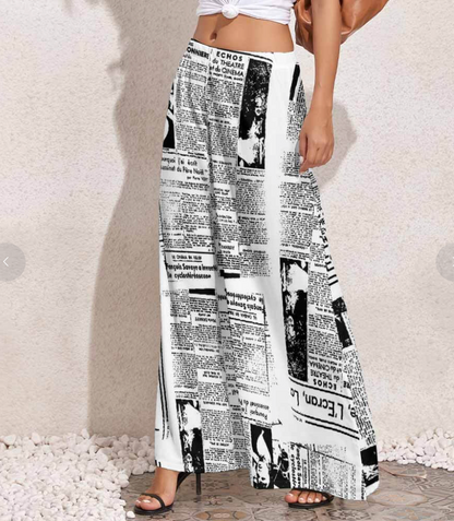 Pantalones personalizados de pierna ancha para mujer
