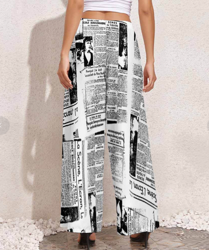 Pantalones personalizados de pierna ancha para mujer