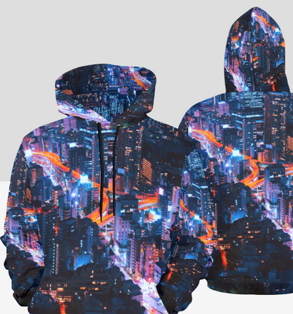 Sudadera con capucha y estampado integral para mujer (Modelo H13)
