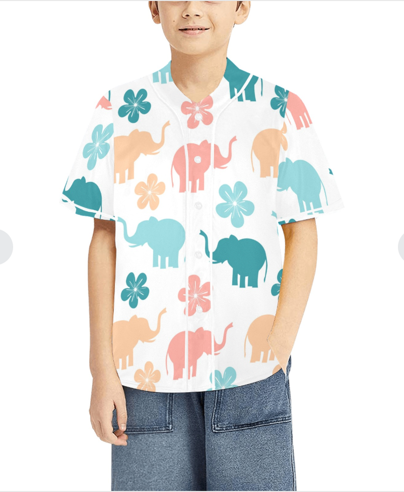 Jersey Infantil de Béisbol con Estampado Completo – Modelo T50