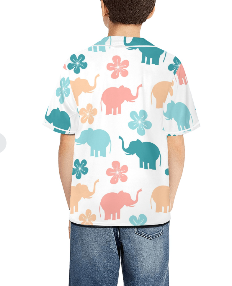 Jersey Infantil de Béisbol con Estampado Completo – Modelo T50