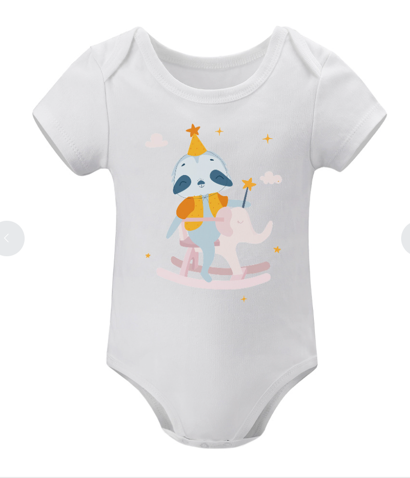 Body de Manga Corta para Bebé