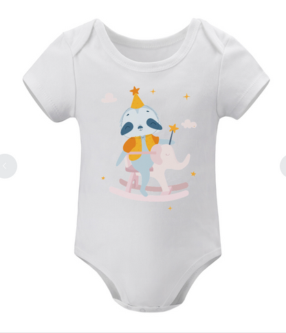 Body de Manga Corta para Bebé