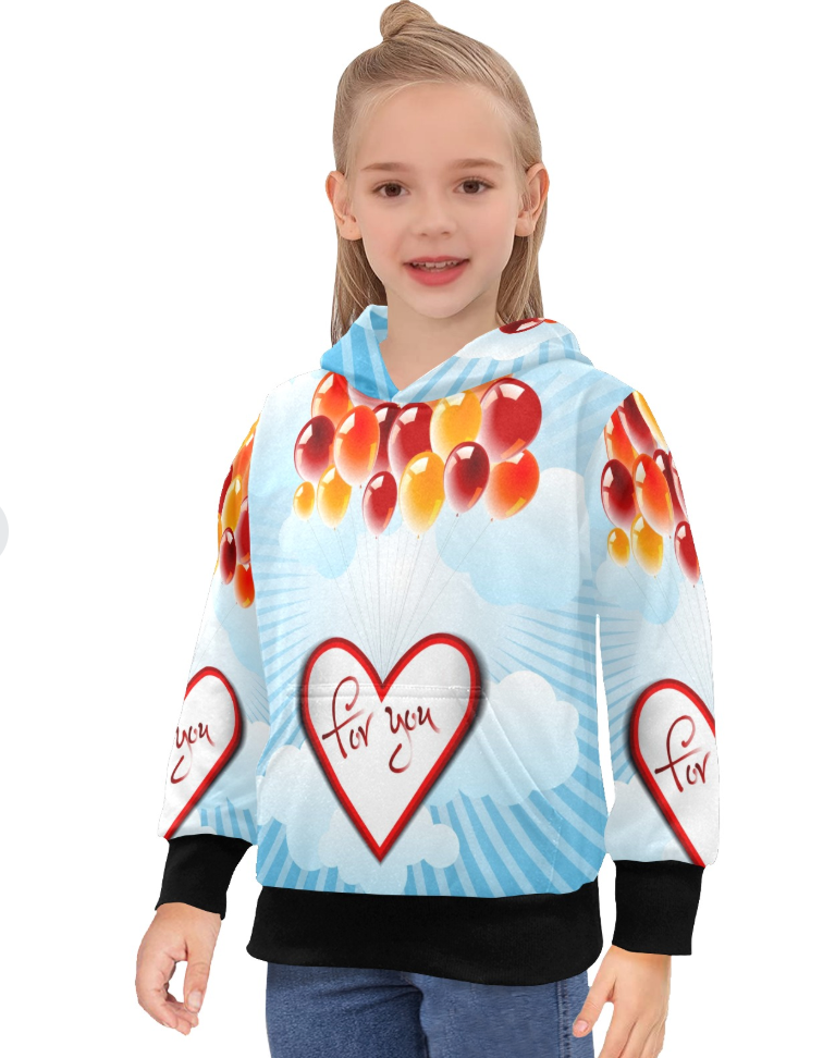 Sudadera de Manga Larga con Capucha para Niña Grande