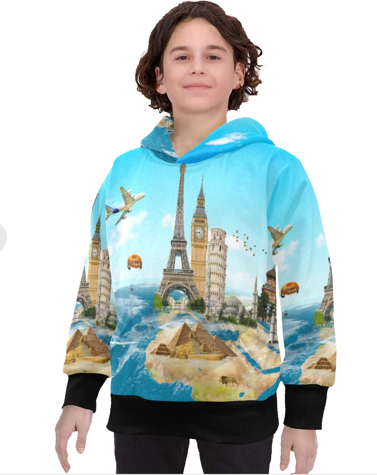 Sudadera de Manga Larga con Capucha para Niño Grande – Modelo H57