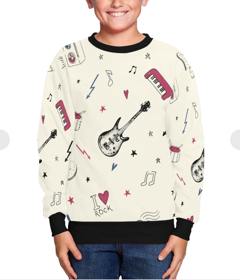 Sudadera Afelpada Infantil con Estampado Completo