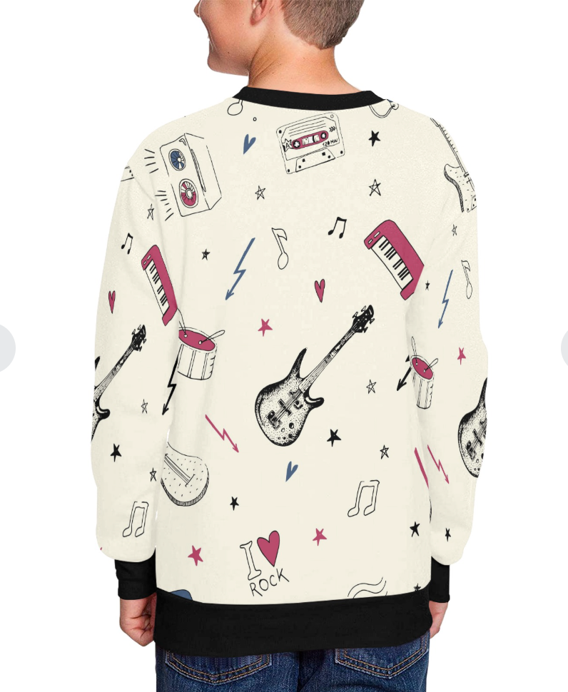 Sudadera Afelpada Infantil con Estampado Completo