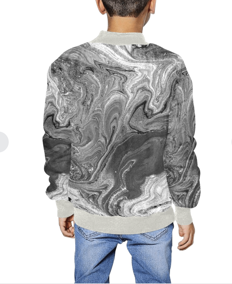 Chamarra Bomber Infantil con Estampado Completo – Modelo H40
