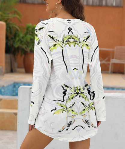 Camiseta de cuello redondo y manga larga