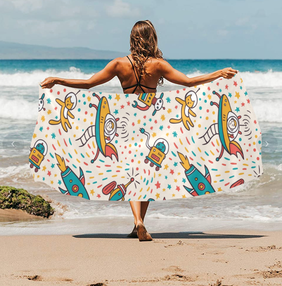 Toalla de playa de gamuza 31.5"x 71"