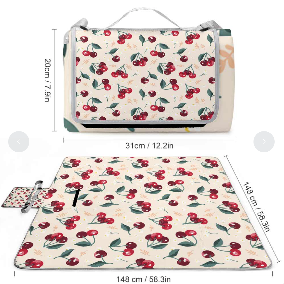 Manta de picnic cuadrada personalizada