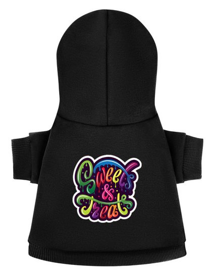Traje negro para mascota con gorro personalizado