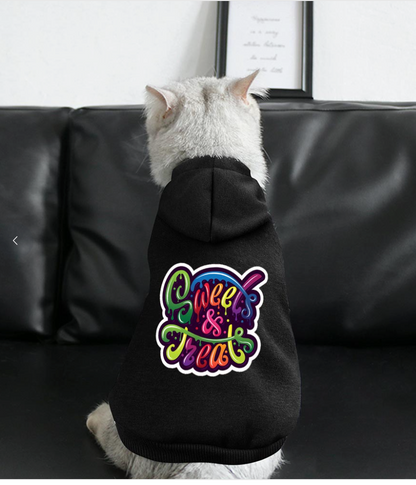 Traje negro para mascota con gorro personalizado