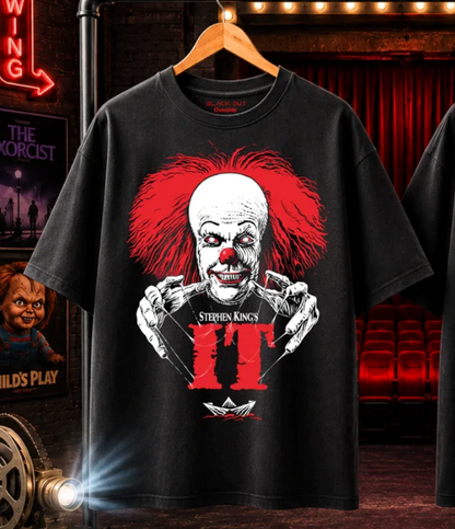 Playera Overside 260gr BLACK OUT Colección Pelicula IT