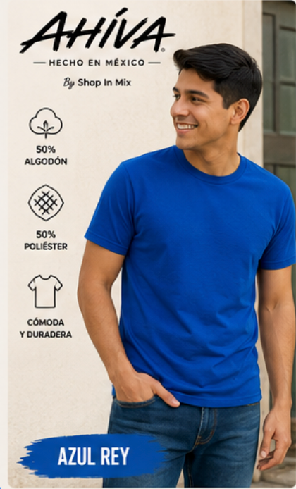Playera AHÍVA Jaspe &amp; Neón para Caballero