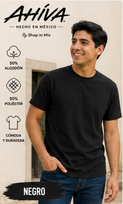 Playera AHÍVA Jaspe &amp; Neón para Caballero