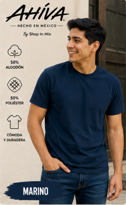 Playera AHÍVA Jaspe &amp; Neón para Caballero