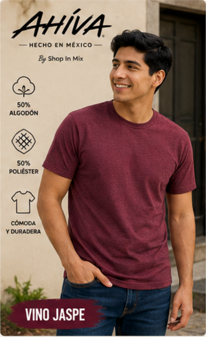 Playera AHÍVA Jaspe &amp; Neón para Caballero