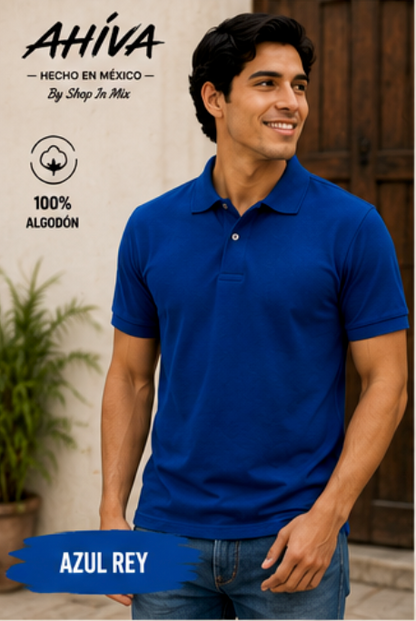 Polo Caballero AHÍVA Peso Completo · 100% Algodón