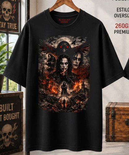 Playera BLACK OUT – The Crow · Oversize 260 g