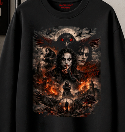 Sudadera BLACK OUT – The Crow | Oversize 290 g Premium