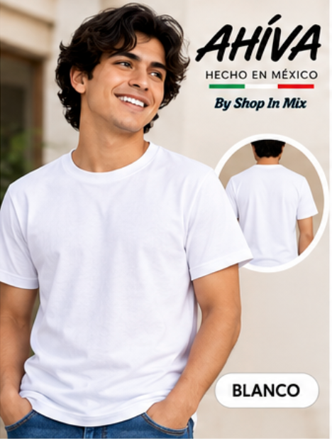 Playera Cuello Redondo Manga Corta para Caballero · 100% Algodón AC300