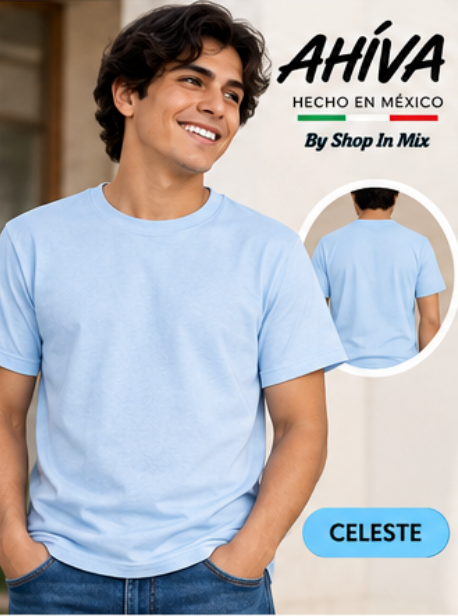 Playera Cuello Redondo Manga Corta para Caballero · 100% Algodón AC300