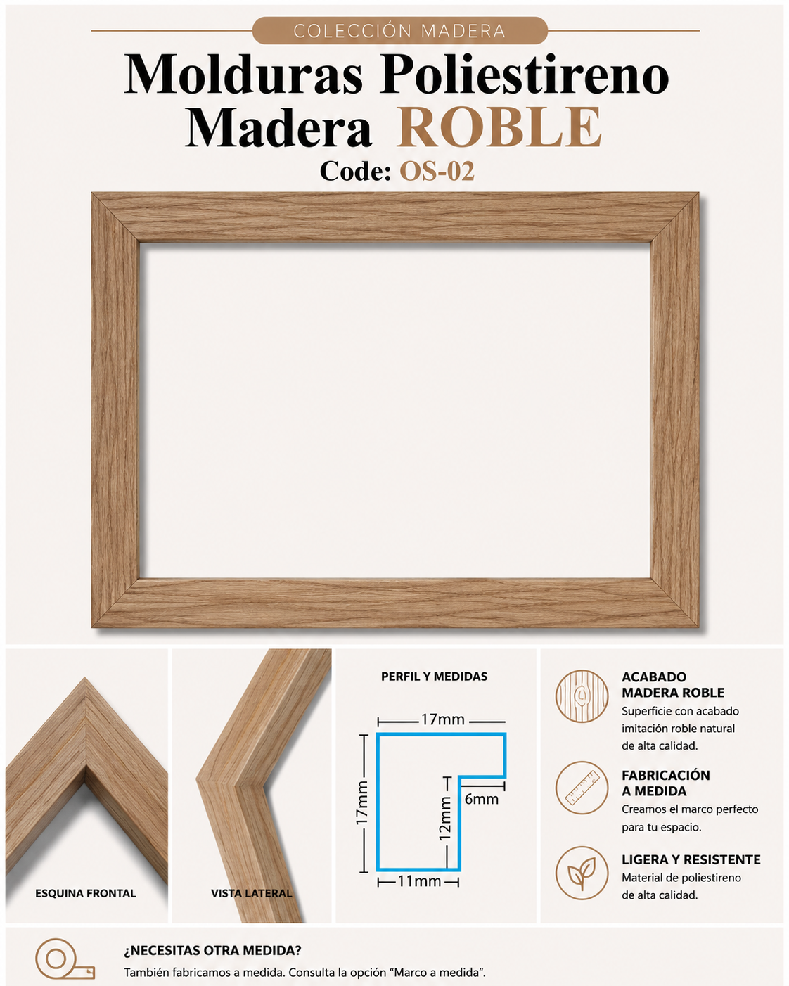 Marco Essential Colección Madera ROBLE OS-02