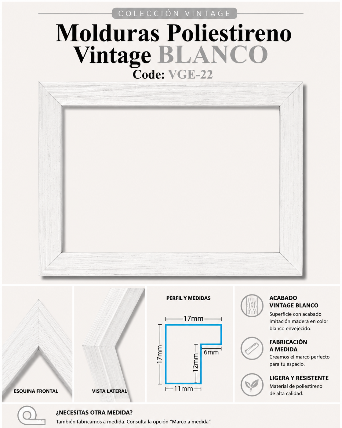 Marco Essential Colección Vintage BLANCO VGE-22