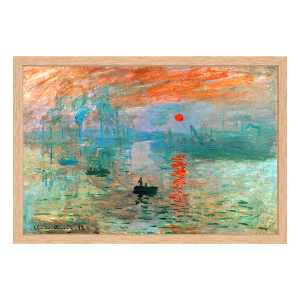 Recarga horizontal Larga Switch in Art impressa Claude Monet "Impresión, sol naciente"