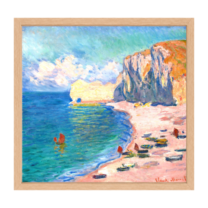 Recarga Cuadrado Switch in Art impressa Claude Monet "La playa y la Falaise d'Amont"