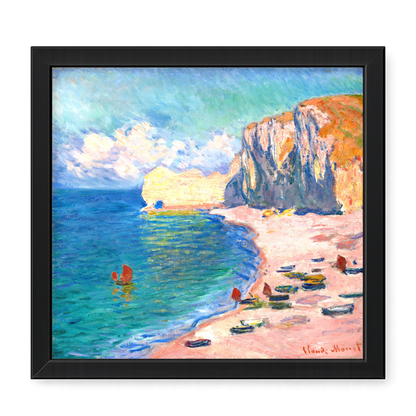Recarga Cuadrado Switch in Art impressa Claude Monet "La playa y la Falaise d'Amont"