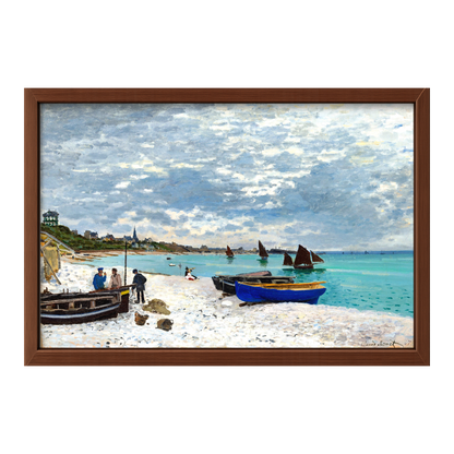Recarga horizontal Larga Switch in Art impressa Claude Monet "La playa de Sainte-Adresse"