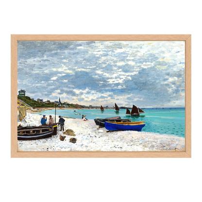 Recarga horizontal Larga Switch in Art impressa Claude Monet "La playa de Sainte-Adresse"