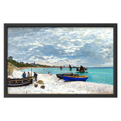 Recarga horizontal Larga Switch in Art impressa Claude Monet "La playa de Sainte-Adresse"