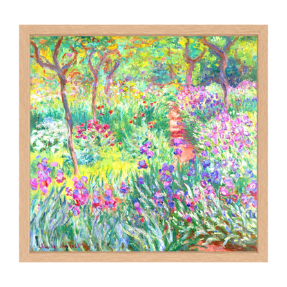 Recarga Cuadrado Switch in Art impressa Claude Monet "El jardín de Monet en Giverny "