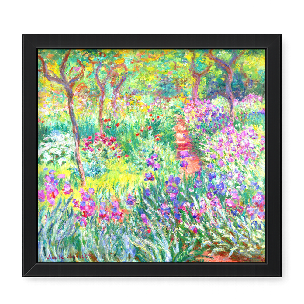Recarga Cuadrado Switch in Art impressa Claude Monet "El jardín de Monet en Giverny "