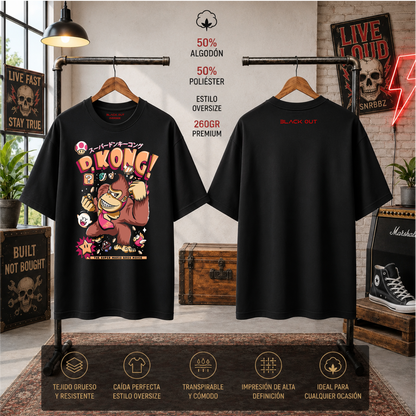 Playera BLACK OUT – D.KONG · Oversize 260 g