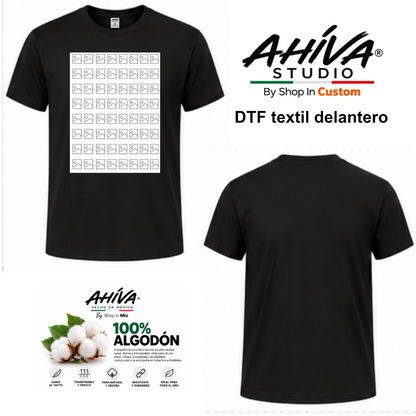 Playera hombre personalizada  AHÍVA Studio manga corta 100% Algodón