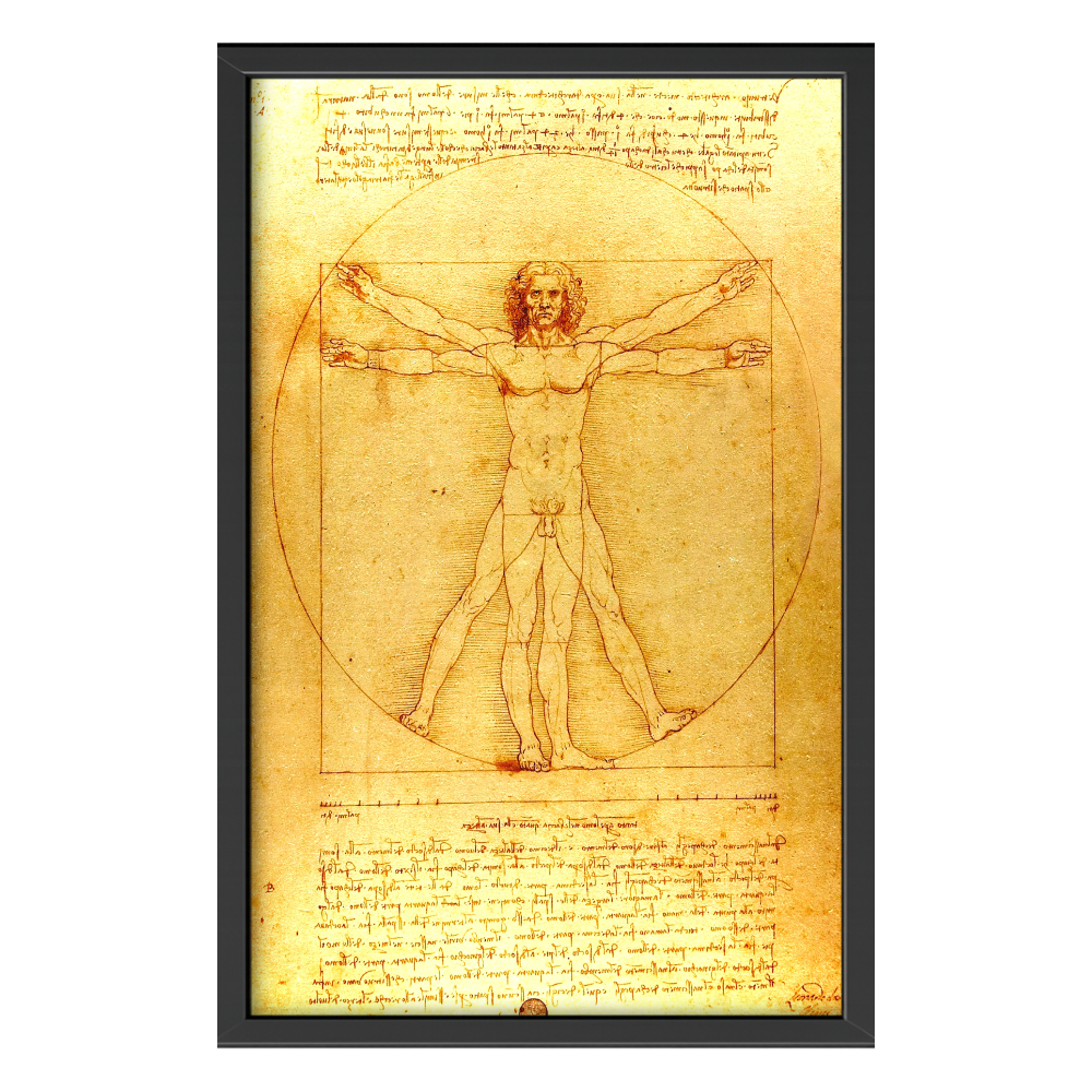 Recarga vertical Larga Switch in Art impressa Da Vinci "Hombre de Vitruvio"