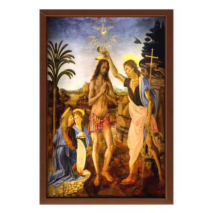 Recarga vertical Larga Switch in Art impressa Da Vinci "El bautismo de Cristo"