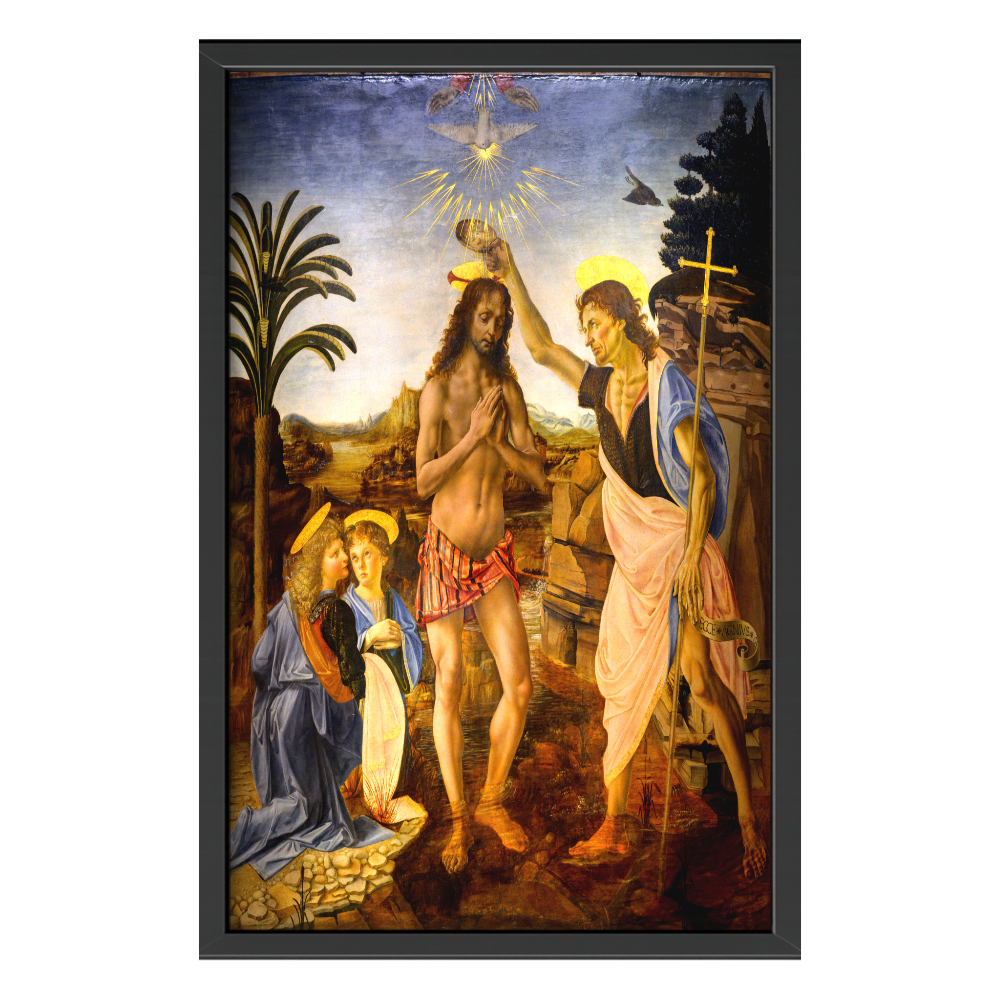 Recarga vertical Larga Switch in Art impressa Da Vinci "El bautismo de Cristo"