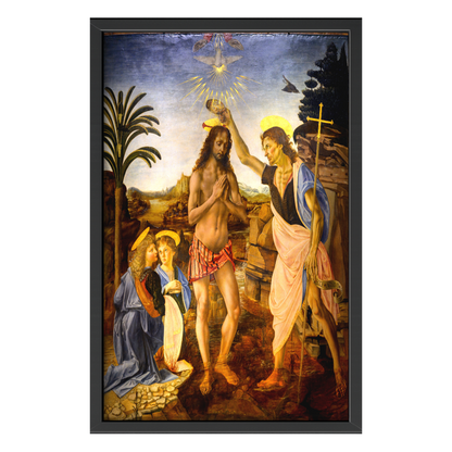 Recarga vertical Larga Switch in Art impressa Da Vinci "El bautismo de Cristo"