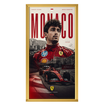 Recarga Vertical Estrecha Switch in Art impressa Formula 1 "Charles Leclerc: El Espíritu de Mónaco"