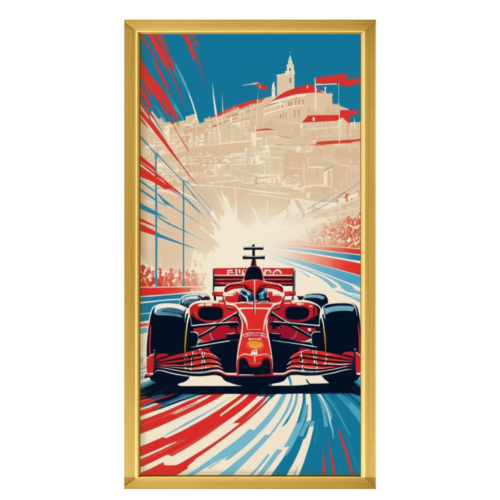 Recarga Vertical Estrecha Switch in Art impressa Formula 1 "Ferrari: Gloria sobre las Calles de Mónaco"